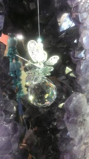 Crystal AB Butterfly on Sphere Suncatcher as $30 now$25